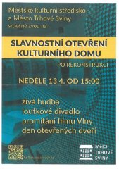Městské kulturní středisko a Město Trhové Sviny - pozvánka