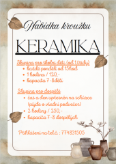 Obec Strážkovice - Nabídka kroužku - Keramika