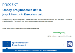 Projekt Obědy pro jihočeské děti II.