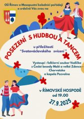 Obec Římov a Masopustní koledníci - Posezení s hudbou a tancem