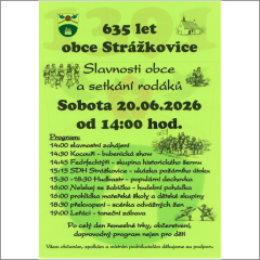 Obec Strážkovice - 635 let
