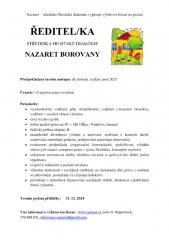 Nazaret - Středisko Husitské diakonie - Vyhlášení konkursního řízení